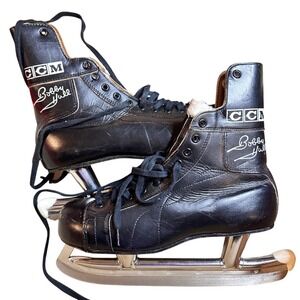 Vtg CCM Bobby Hull Pro OK'd Hockey Skates Adult  7 Original Box 10¼ Blades